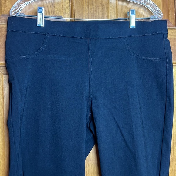 Women's Size 14 Zac & Rachel Stretch Black Trousers Elastic Waist - Picture 3 of 8